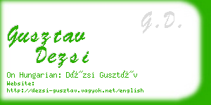 gusztav dezsi business card